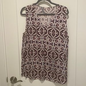 Classiques entier V-Neck Silk Sleeveless Blouse, XL